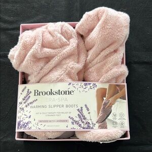 Brookstone Thera-Spa Pink Slipper Boots